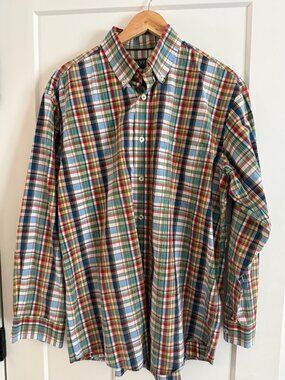 Mens Orvis button down cotton shirt size L